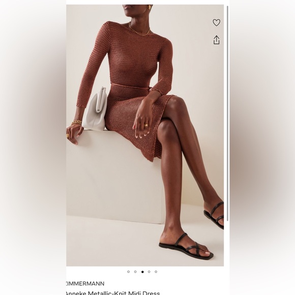 NWT Zimmermann Anneke Lurex Dress 0 size xs - Picture 2 of 7